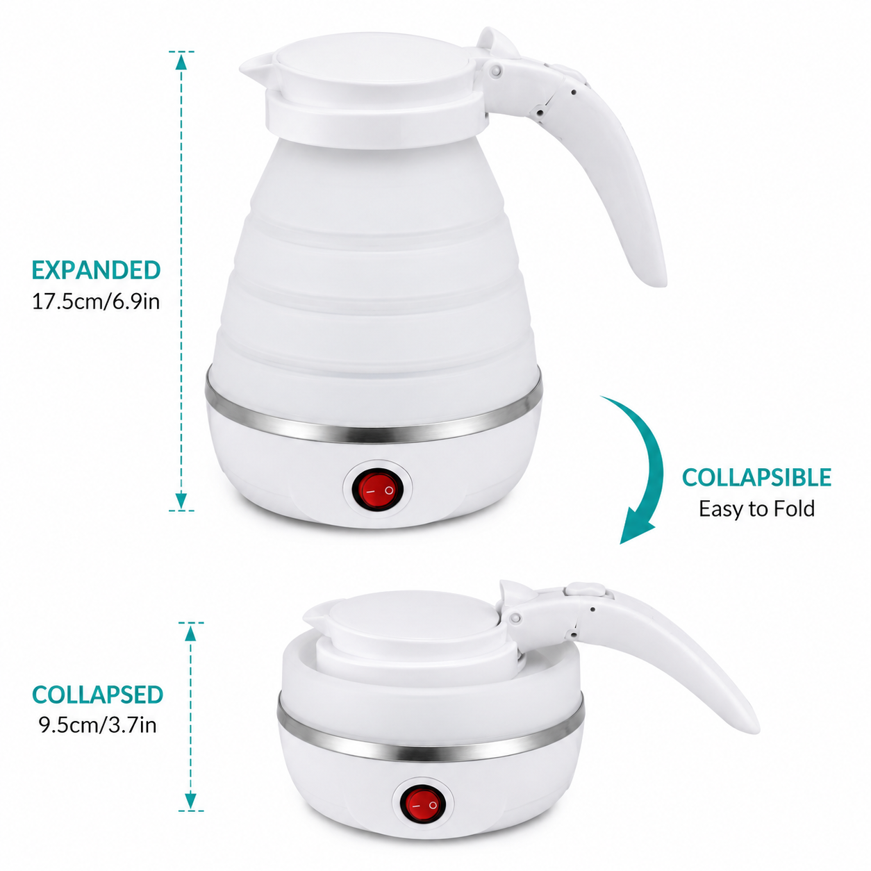 600ml Portable Foldable Electric Kettle